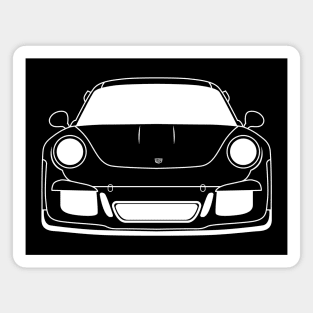 Porsche 911 GT3 RS White Outline Magnet